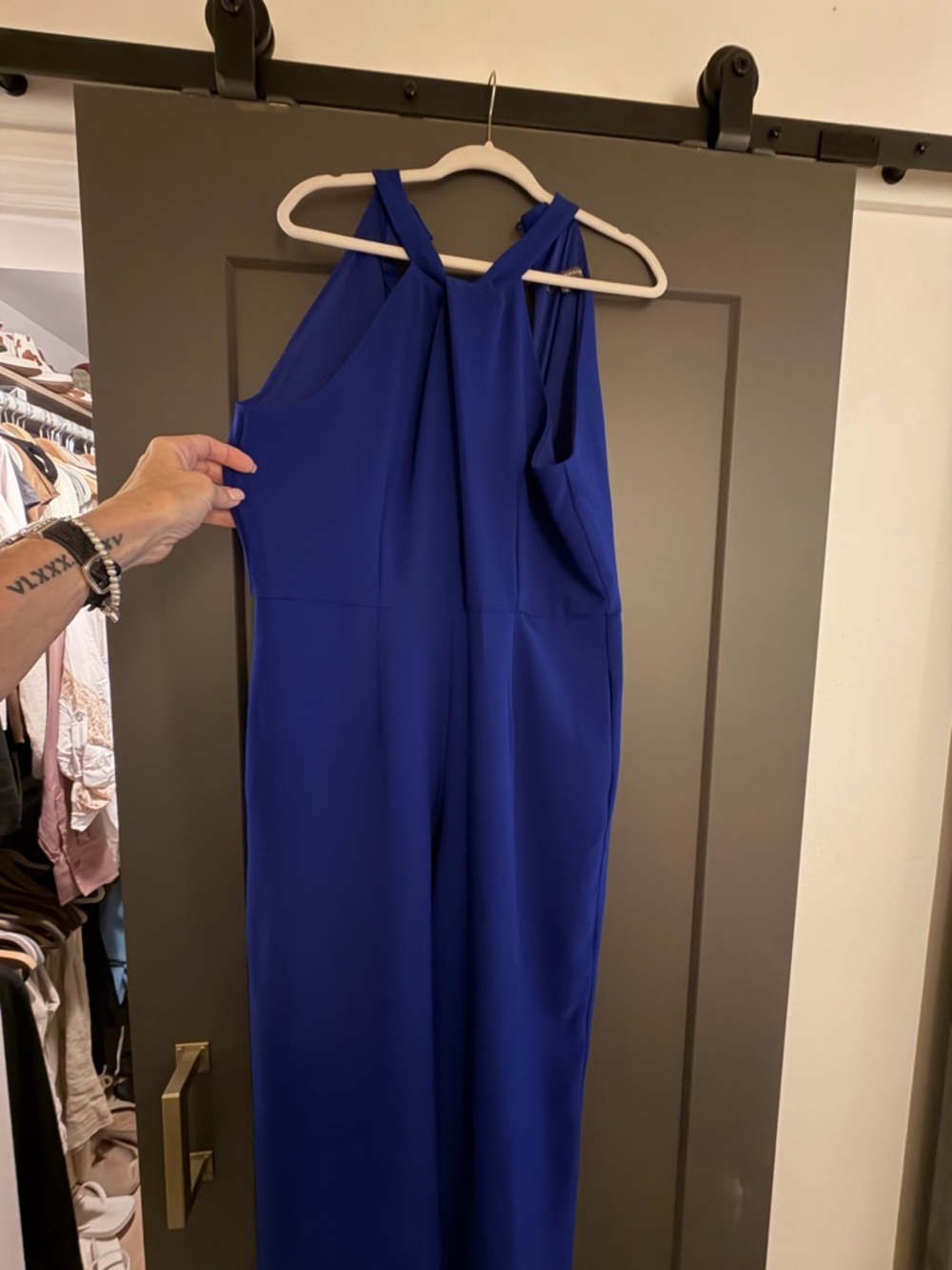 julia jordan Royal Blue Wide-Leg Jumpsuit - Picture 2 of 6
